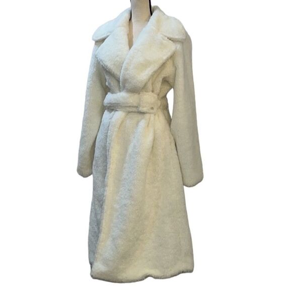 FTF Faux-Fur Belted Coat - Picture 5 of 14